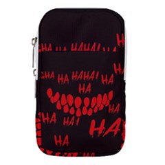 Demonic Laugh, Spooky Red Teeth Monster In Dark, Horror Theme Waist Pouch (small) by Casemiro