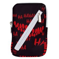 Demonic Laugh, Spooky Red Teeth Monster In Dark, Horror Theme Belt Pouch Bag (large) by Casemiro