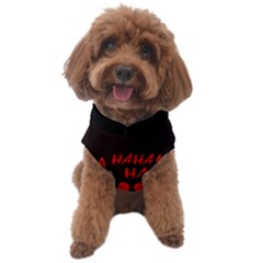 Demonic Laugh, Spooky Red Teeth Monster In Dark, Horror Theme Dog Sweater