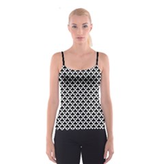 Black And White Triangles Pattern, Geometric Spaghetti Strap Top by Casemiro