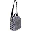 Black and white Triangles pattern, geometric Crossbody Day Bag View2