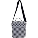 Black and white Triangles pattern, geometric Crossbody Day Bag View3