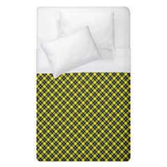 Cute Yellow Tartan Pattern, Classic Buffalo Plaid Theme Duvet Cover (single Size) by Casemiro