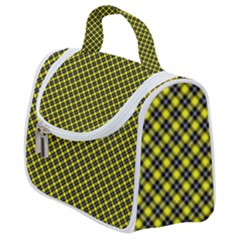 Cute Yellow Tartan Pattern, Classic Buffalo Plaid Theme Satchel Handbag by Casemiro