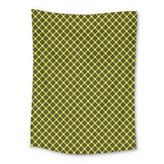 Cute Yellow Tartan Pattern, Classic Buffalo Plaid Theme Medium Tapestry by Casemiro