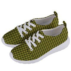 Cute Yellow Tartan Pattern, Classic Buffalo Plaid Theme Women s Lightweight Sports Shoes by Casemiro