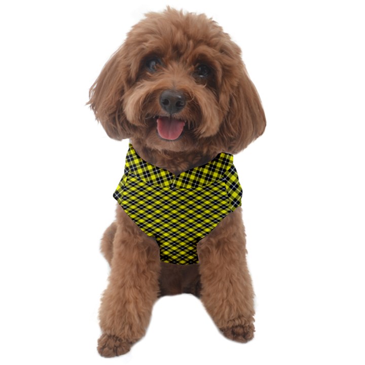 Cute yellow tartan pattern, classic buffalo plaid theme Dog Sweater