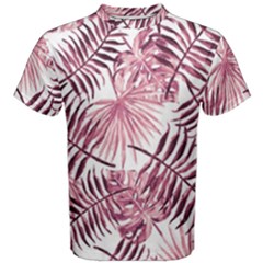 Pink Leaves Men s Cotton Tee