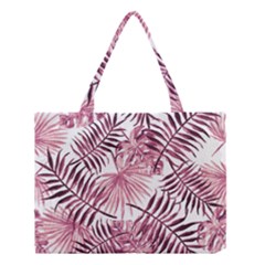 Pink Leaves Medium Tote Bag