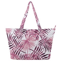 Pink Leaves Full Print Shoulder Bag by goljakoff