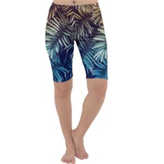 Tropical Leaves Cropped Leggings  by goljakoff