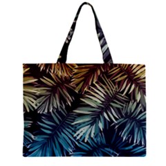 Tropical Leaves Zipper Mini Tote Bag by goljakoff