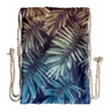 Tropical leaves Drawstring Bag (Large) View1