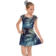 Tropical Leaves Kids  Cap Sleeve Dress by goljakoff