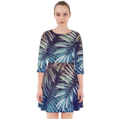 Tropical Leaves Smock Dress by goljakoff