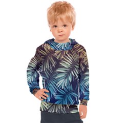 Tropical Leaves Kids  Hooded Pullover by goljakoff