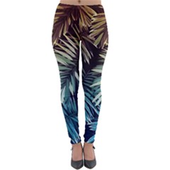 Tropical Leaves Lightweight Velour Leggings by goljakoff