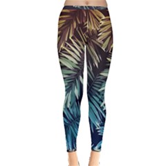 Tropical Leaves Inside Out Leggings by goljakoff