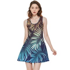 Tropical Leaves Inside Out Reversible Sleeveless Dress