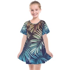 Tropical Leaves Kids  Smock Dress by goljakoff