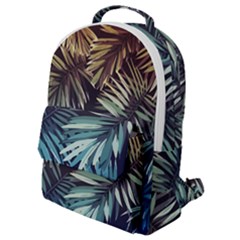 Tropical Leaves Flap Pocket Backpack (small) by goljakoff