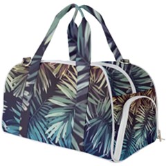 Tropical Leaves Burner Gym Duffel Bag by goljakoff