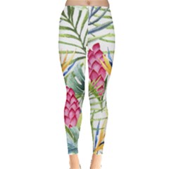 Tropical Flowers Leggings  by goljakoff