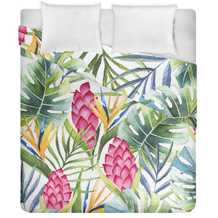 Tropical flowers Duvet Cover Double Side (California King Size)