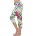 Tropical flowers Capri Yoga Leggings View2