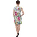 Tropical flowers Drawstring Hooded Dress View2