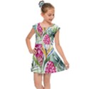 Tropical flowers Kids  Cap Sleeve Dress View1