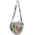 Tropical flowers Heart Shoulder Bag View2