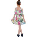 Tropical flowers Kids  Shoulder Cutout Chiffon Dress View2