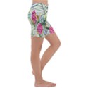 Tropical flowers Kids  Lightweight Velour Capri Yoga Leggings View3