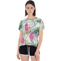 Tropical flowers Open Back Sport Tee View1