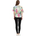 Tropical flowers One Shoulder Cut Out Tee View2