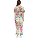 Tropical flowers Batwing Lightweight Jumpsuit View2