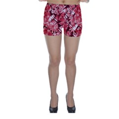 Red Leaves Skinny Shorts by goljakoff