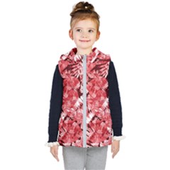 Red Leaves Kids  Hooded Puffer Vest by goljakoff