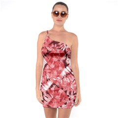 Red Leaves One Soulder Bodycon Dress by goljakoff