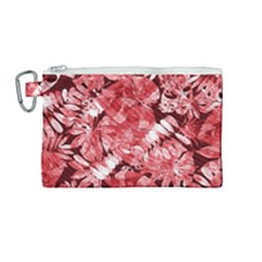 Red Leaves Canvas Cosmetic Bag (medium) by goljakoff