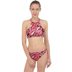 Red Leaves Racer Front Bikini Set by goljakoff