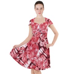 Red Leaves Cap Sleeve Midi Dress by goljakoff