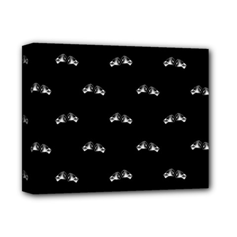 Black And White Boxing Motif Pattern Deluxe Canvas 14  X 11  (stretched) by dflcprintsclothing