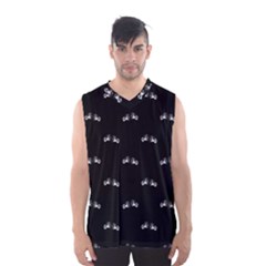 Black And White Boxing Motif Pattern Men s Basketball Tank Top by dflcprintsclothing