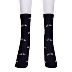 Black And White Boxing Motif Pattern Men s Crew Socks by dflcprintsclothing