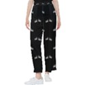 Black And White Boxing Motif Pattern Women s Pants  View1