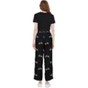 Black And White Boxing Motif Pattern Women s Pants  View2