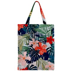 Tropical Flowers Zipper Classic Tote Bag by goljakoff