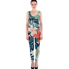 Tropical Flowers One Piece Catsuit by goljakoff